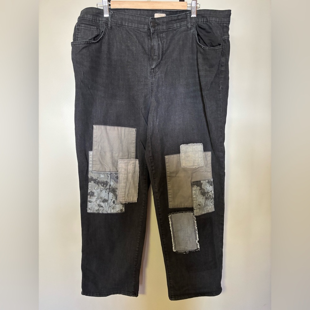 LOGO Lavish by Lori Goldstein Patchwork Boyfriend… - image 1